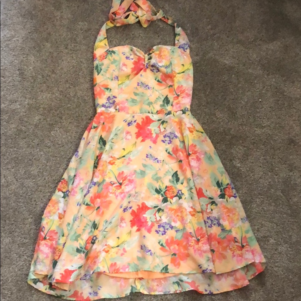 charlotte russe peach summer dress size small